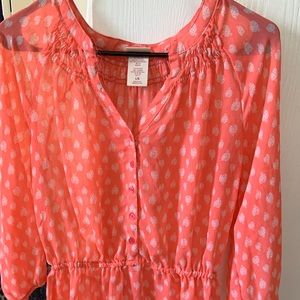 Sheer long sleeve shirt